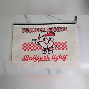 "Summer Nights Ballpark Lights" Pouch